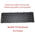 AVELL 티타늄 백라이트 미국 키보드, 블랙 또는 그레이 프레임 포함, G1511 FIRE V2 V3 Max G1545 MAX : 트레이드마에스트로