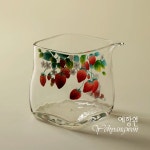 [다도 다기] 예향원 핸드메이드 수정유리 딸기넝쿨 공도배 숙우 8종 P-8249 : 예향원