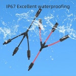 Losato 1쌍 Solar Y 커넥터 1 3턴 방수 병렬 솔라 커넥터, 10AWG 통조림 구리 태양광 패널 케이블 플러그 M/FFF 및 F/MMM : 써티쓰리월드샵