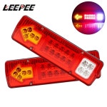 19LED 라이트 역방향 중지 브레이크 표시기 12V 24V 트레일러 트럭 트럭 미등 방향 지시등 자동차 액세서리 12V : 루덴에이치