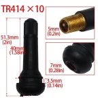 자동차 타이어 팽창기 밸브 튜브리스 스템  스냅인 블랙 고무 TR414 더스트 캡 커버 포함 51.3mm : 빅원물류2