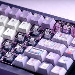 Soulcat 고함량 PBT 염료승화 + PC 영문 키캡 167키 (아케이드 고양이) : spm