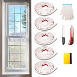 5 롤 50피트 윈도우 그릴 삽입 그리드 키트 자체 접착 필 앤 스틱 트림 창문 프레임용 시뮬레이션 비 서라운드 DIY 몰딩 : 하늘공간 길