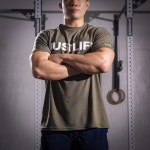 저스트리프트어페럴 남성 카키 크로스핏 헬스 짐웨어 기능성 운동복 : 저스트리프트어페럴