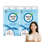 깨끗한나라 순수 소프트 엠보싱 화장지 27m 30롤 2개 : 잭팟-몰