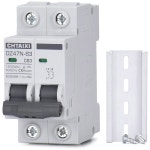 차이시 AC 미니어처 회로 차단기 63암페어 120V 240V 2극 DIN 레일 마운트 자기 트립 분리 MCB C63 6 Amp : MAAYHO02