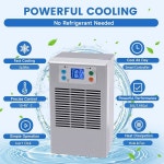 수족관 냉각기, 8갤런 100W 히터 10-40 C/50-104 , 펌프 3L/min 워터 칠러 조용한 디자인 수경재배 냉각 시스템 35-45 Dbs 어항 Axolotl... 