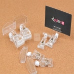 정장군디자인 명함꽂이 2P 집게형 꽂이 쇼클립 빵집가격표 스탠드메모꽂이 잠시주차중입니다 : 정장군스토어