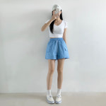 여름 바스락 밴딩 포켓 반바지 와이드 카고 숏팬츠 3컬러 : 아우아AUA