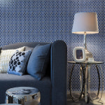 원형 모자이크 타일 J-004 다크웨이브 유광 19mm 박스 12장 : 타일 스토어