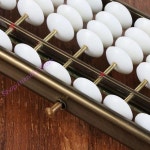 키와이상사594A 17 자리 숫자 막대 소로 반 표준 ABACUS 고급 일본 계산기 계산 도구 : 키와이상사