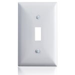 페이스 라이트 커버 깨지지 않는 폴리카보네이트 토글 플레이트 흰색 10팩 53인치 76인치 Ivory - 1 Pack : MAAYHO02