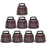 8PCS COWBELL 태그 장식 액세서리 소박한 동물 농장 목걸이에 가축 애완 구리 : v아르르마켓v