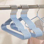 일회용 드라이 크리닝 샵 특수 와이어 옷걸이 600개 파란색 및 흰색 가정용 세탁 다리미 : 원셀렉스토어