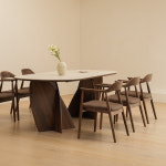 라미에스 예솔로 월넛 호두나무 포세린 세라믹 식탁 2000mm, 시비오네 세라믹 상판 / 잔잔한 패턴 : 라미에스