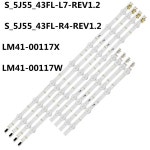 5키트 LED 백라이트 스트립 S_5J55_43FL-L7/R4-REV1.2 LM41-00117X UA43J5088 UE43J5500 UN43J5300A : 유진상사10