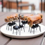 12 Pcs 동물 전채 포크 재사용 가능한 개미 음식 선택 과일 이쑤시개 디저트 칵테일 픽 : 아엔비유통