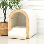 펫코본 강아지집 원목 고양이 숨숨집 애견방석 강아지하우스 베개 방석 세트 : 펫코본