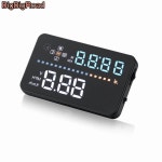 빅빅로드 자동차 HUD 헤드업 디스플레이 OBD II 2 + GPS 디지털 속도계 앞유리 프로젝터 위성 시간 주행 거리 : 친절한스토어2