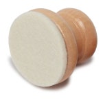 휴대용 바렌, 소형 51mm 나무 블록 바렌 - 단단한 광택 돔 손잡이, 펠트 커버 베이스가 있는 리노컷 도구 Small : 라제이브