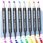 FINECOLOUR 듀얼 헤드 전문 아트 마커 펜 유성 알코올 소프트 라운드 로드 EF103 12 색 24 36 48 6072 색 : 미주포레
