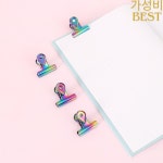 투투 10 개/몫 새로운 레인보우 31mm 라운드 금속 클램프 종이 클립 학생 사무용품 H0557 : 공덕선