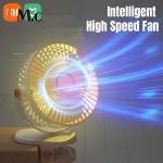 Xiaomi 클립 온 팬 5 속도 조용한 충전식 홈 데스크탑 휴대용 공기 순환기 캠프 LED 디스플레이가있는 무선 라이트 : 씨엠-컴퍼니