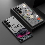 스노우 마운틴 맵 케이스 삼성 갤럭시 S25 엣지 S24 울트라 S23 FE S22 S21 플러스 TPU 충격 방지 하드 PC 마그네틱 폰 커버 : 동신잡화점