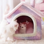 ML8 애견 뽀글이 하우스 반려견집 애견집실내용품 : 모닝라임