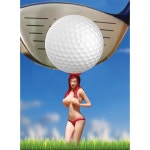 오린 골프 퍼키 티 핀업 걸 티, 6팩 : 라제이브