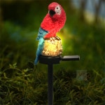 우영스타 앵무새 LED 태양광 정원등(레드) : 우영storee