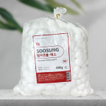 수성 탈지면롤 에스 볼형  3호 20mm 450g  코튼볼 슬라이스볼 소독솜 병원 약국 : 큐어플러스