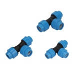 1개 20/25/32mm PVC PE 3방향 감소 커플링 수도꼭지 분배기 플라스틱 밸브 커넥터 정원 농장 관개 파이프 호스 연결 20mm 1pc : 글로마켓303