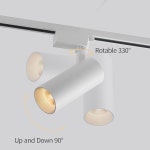 Aisilan 15W LED 트랙 조명 헤드, 3개의 CCT 디밍 가능한 H형 트랙 조명 교체 기구, 갤러리, 주방, 거실, 상업용, 플리커 프리, CRI 97... 