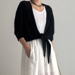 시스루 로브 가오리 볼레로 7부 여름가디건 : 모농