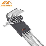 JM G1309 S2 소재 볼 엔드 9pcs 알렌 육각 키 렌치 세트 1 5/2/2 5/3/4/5/6/8/10mm 핸드 툴 JM G1309 110g : 글로빈고