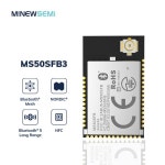 Minewsemi 32 GPIO 북유럽 블루투스 LE 5.0 블 모듈, MS50SFB3 IPEX 무선 nRF52810 -96dBm : 라온율11
