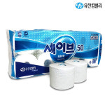 유한킴벌리 세이브 50M 휴지 두루마리 10롤 화장지 빌딩 호텔 모텔 사무실 화장실 : 크린백서