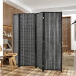 페이리스히어 대나무 방 칸막이 6피트 휴대용 및 접이식 프라이버시 스크린 17인치 너비 - 생활 공간에서 프라이버시를 창출하는 데 적합... 