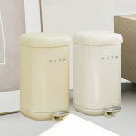 비바 더스텝 무소음 페달 휴지통 10L 2P종량제 냄새차단 기저귀 인테리어 : 비스비바