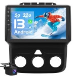 무선 카플레이 안드로이드 오토, 9인치 터치스크린 라디오 교체용 2G 램 32G ROM 수동 AC 전용 을 갖춘 Dodge RAM 1500 2500 3500... 