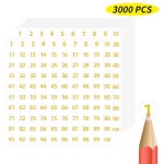 YEGAWEN 1100개 연속 번호 스티커 재고 보관 정리용 04인치 투명 홀로 Multicolored 1 0.75 inch : 원더커머스1