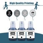 호환 GI-290 블랙 잉크 리필 병 키트 캐논 GI290 GI 290 G3200 G1200 G4210 G2200 G4200 G2400 G2800 G2900 잉크젯 프린터용 교체품... 