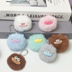 [국내배송] WM 털뭉치 가방걸이 키링 키홀더 액세서리 귀여운 입모양 키링 가방끈 : 더블유엠컴퍼니0410
