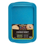 1 5인치 손잡이가 있는 casaWare 17 5 x 12 인치 쿠키 시트, 얼티밋 시리즈 상업용 무게, 세라믹 논스틱 코팅 블루 화강암 Blue... 