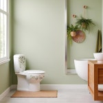 아름다운 그래피티 스티커 1개 그린 플랜트 잎 자가 접착 트레이스리스 욕실 변기 커버 장식 데칼 가정용품 허브 뚜껑 : 글로벌와이드01