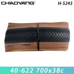 CHAOYANG 5243 TLR 자전거 접는 타이어 40 622 700X38C 도로 자갈 700x38c Brown 1pc : 레인보우 트레이더스
