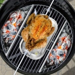 2pcsBriquettes 홀더 22 인치 웨버 숯불 그릴 용 바구니 바베큐 용 숯 트레이 바베큐 그릴 액세서리 : 원테크.