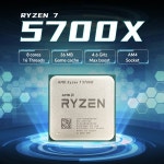 AMD 라이젠 7 5700X 8코어 16스레드 3.4GHz L3=32M 프로세서 65W 소켓 새 상품 DDR4 (팬 미포함) : 동백산업
