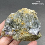 천연 내몽고 팬텀 라이트 블루 투명 형석 광물 표본 + 치유 결정과 돌 바위 : 제케물산